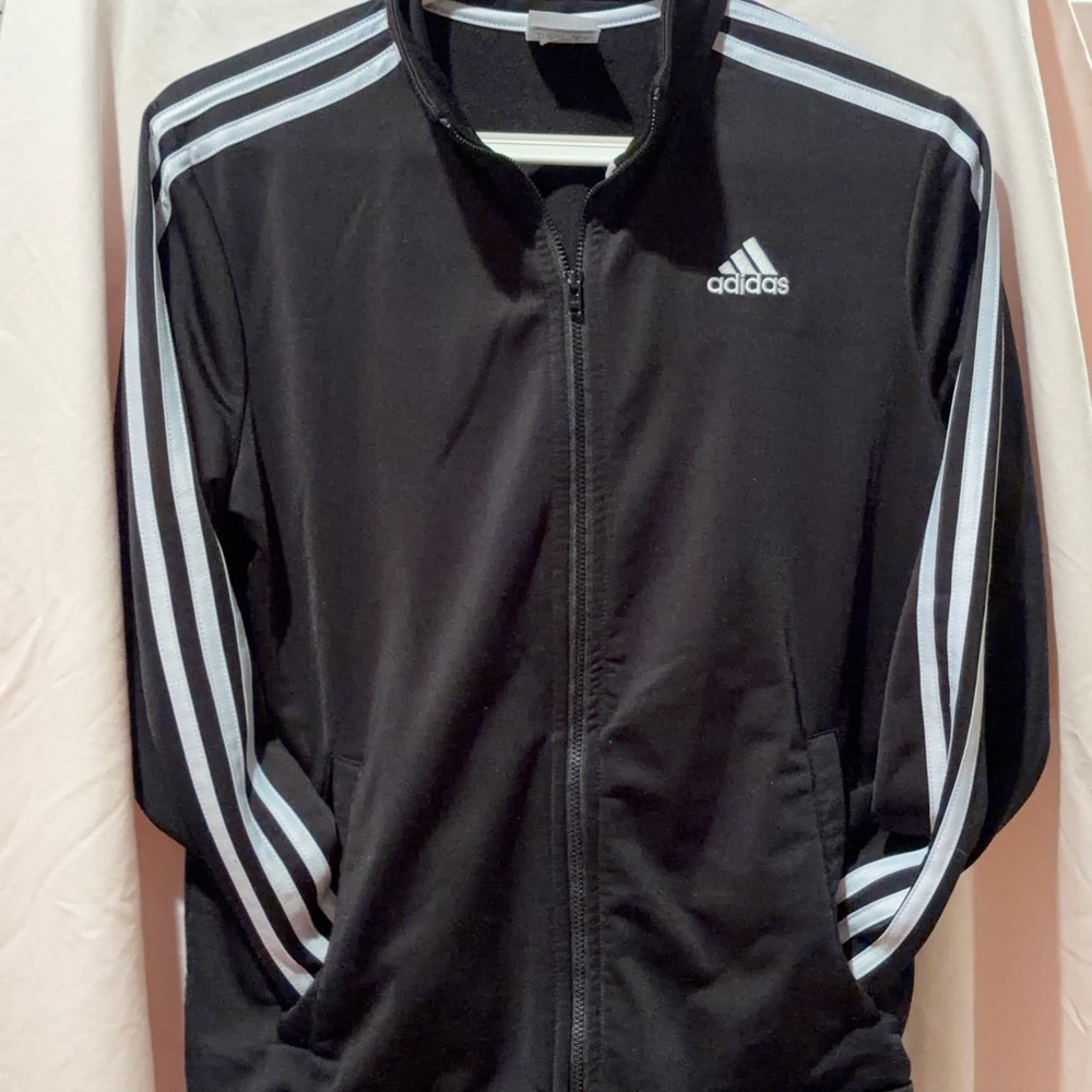 Adidas Men's Black and White Jacket